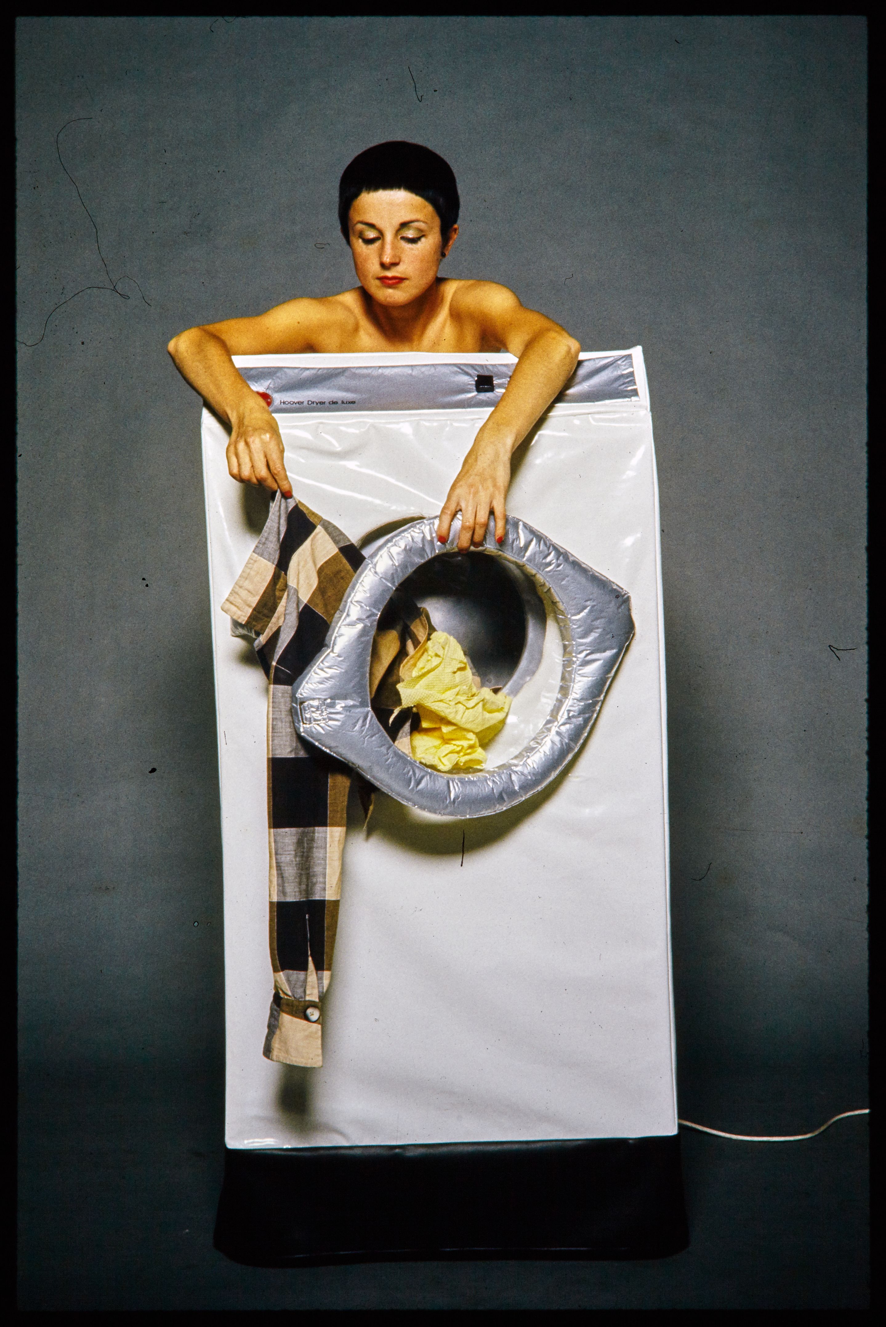 Photograph of Helen Chadwick's artwork, *In the Kitchen (Washing Machine)*, 1977.